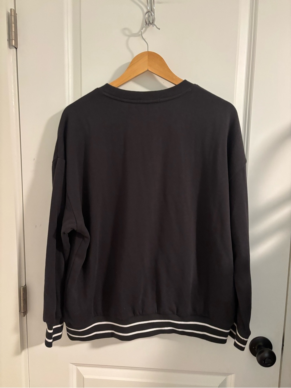 NEW Z SUPPLY Go Team Oversized Pullover Sweatshirt Black White Football Game Day - Picture 10 of 10